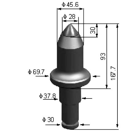 SM-05 D22-H149.4 矿用截齿|矿用硬质合金刀头