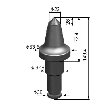 TS30 D22-H149.4 矿用截齿|矿用硬质合金刀头